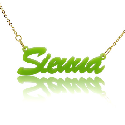 Personalised Acrylic Necklace with Name - Handcrafted & Custom-Made