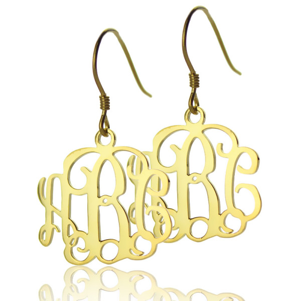 18ct Solid Gold Personalised Monogram Earring - Handcrafted & Custom-Made