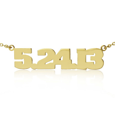Personial Solid Gold Number Necklace - Handcrafted & Custom-Made