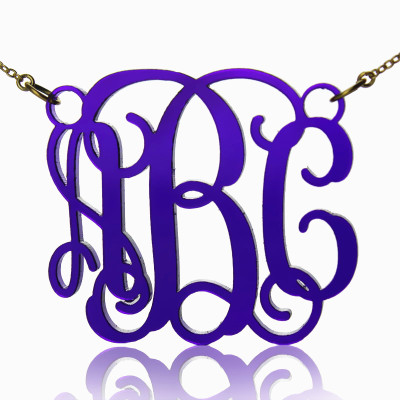 Personalised Cut Out Acrylic Monogram Necklace - Handcrafted & Custom-Made