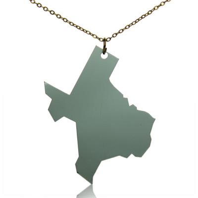 Acrylic Texas State Necklace America Map Necklace - Handcrafted & Custom-Made