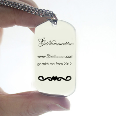 Logo and Brand Design Dog Tag Necklace - Handcrafted & Custom-Made