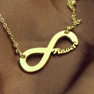 Solid Gold 18ct Infinity Name Necklace - Handcrafted & Custom-Made