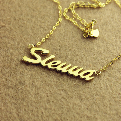 18ct Gold Plated Sienna Style Name Necklace - Handcrafted & Custom-Made