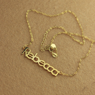 Solid Gold Rebecca Style Name Necklace-18ct - Handcrafted & Custom-Made