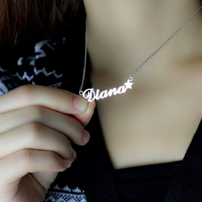 Personalised Letter Necklace Name Necklace Sterling Silver - Handcrafted & Custom-Made