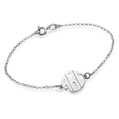 Xtra Small Block Monogram Bracelet/Anklet - Handcrafted & Custom-Made