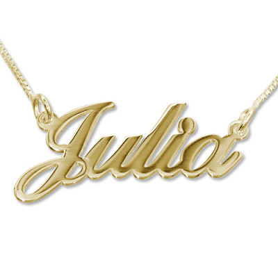18ct Gold-Plated Silver Classic Name Necklace - Handcrafted & Custom-Made