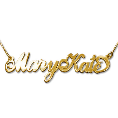 2 Capital Letters 18ct Gold Name Necklace - Handcrafted & Custom-Made