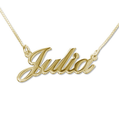 Small 18ct Gold-Plated Silver Classic Name Necklace - Handcrafted & Custom-Made