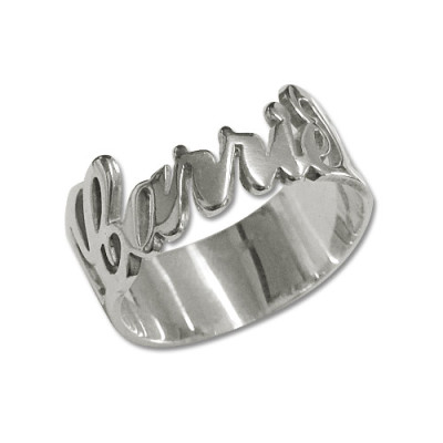 Personalised Silver Cut Out Ring - Handcrafted & Custom-Made