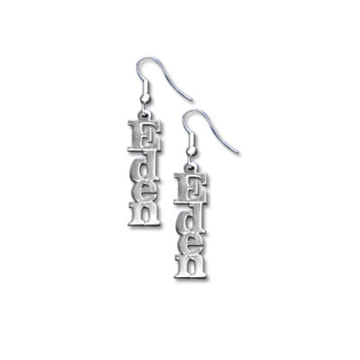 Sterling Silver Name Earrings - Handcrafted & Custom-Made