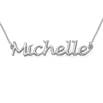 Silver Handwritten Name Necklace - Handcrafted & Custom-Made