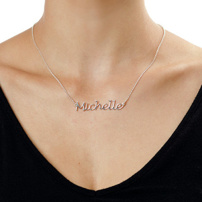 Silver Handwritten Name Necklace - Handcrafted & Custom-Made