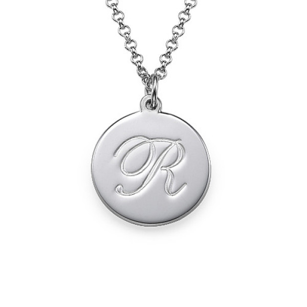 Sterling Silver Initial Script Pendant - Handcrafted & Custom-Made
