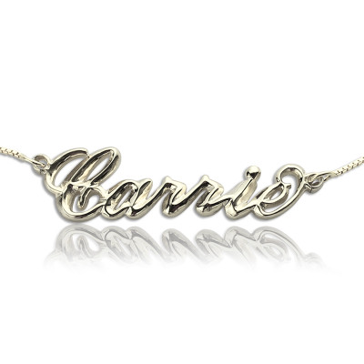 Personalised 3D Carrie Name Necklace Sterling Silver - Handcrafted & Custom-Made