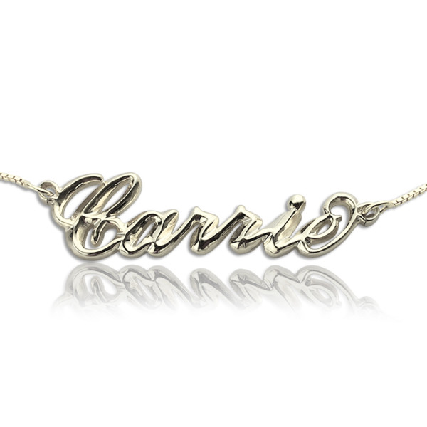 Personalised 3D Carrie Name Necklace Sterling Silver - Handcrafted & Custom-Made