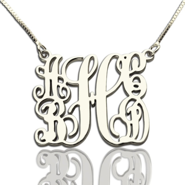 Customised 5 Initials Family Monogram Necklace Silver - Handcrafted & Custom-Made