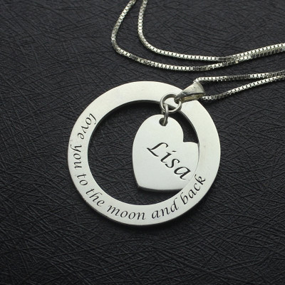 Custom Promise Necklace with Name  Phrase Sterling Silver - Handcrafted & Custom-Made