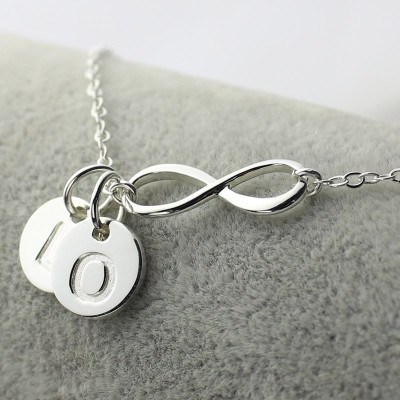 Custom Infinity Initial Necklace,Sister Necklace,Friend Necklace - Handcrafted & Custom-Made
