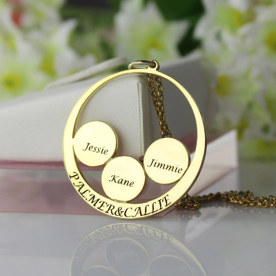 Mothers Family Name Pendant In Gold - Handcrafted & Custom-Made