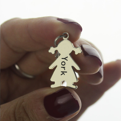 Personalised Baby Girl Pendant Necklace With Name Silver - Handcrafted & Custom-Made