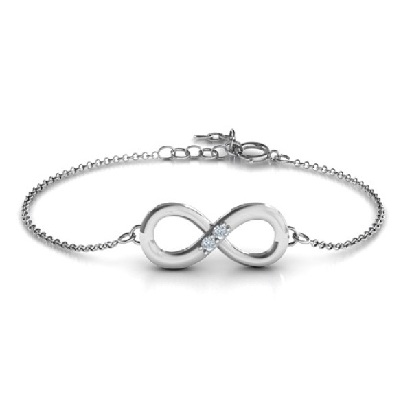 Personalised Twosome  Infinity Bracelet - Handcrafted & Custom-Made