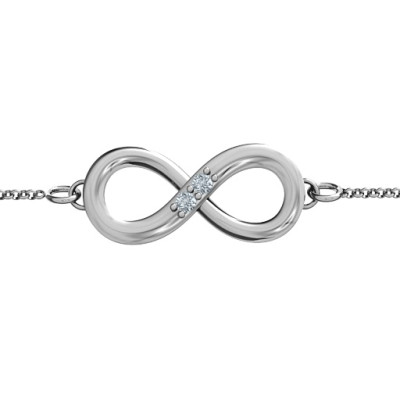 Personalised Twosome  Infinity Bracelet - Handcrafted & Custom-Made