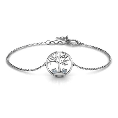Personalised 1 - 4 Stone Family Tree Bracelet  - Handcrafted & Custom-Made