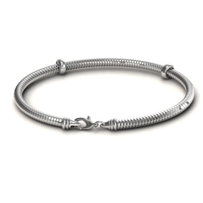 Personalised Silver Snake Bracelet - Handcrafted & Custom-Made