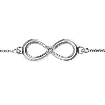 Personalised Classic Infinity With Centre Accents Bracelet - Handcrafted & Custom-Made