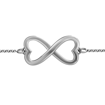 Personalised Double Heart Infinity Bracelet - Handcrafted & Custom-Made
