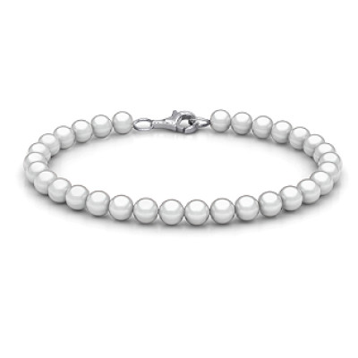 Personalised Freshwater Pearl Bracelet with Silver Clasp - Handcrafted & Custom-Made