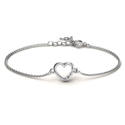Personalised Heart 'Ahava' Bracelet - Handcrafted & Custom-Made