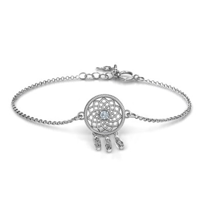 Personalised Sterling Silver Dream Catcher Bracelet - Handcrafted & Custom-Made