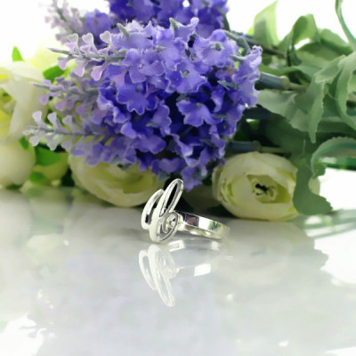 Personalised Carrie Initial Letter Ring Sterling Silver - Handcrafted & Custom-Made
