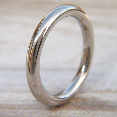 Mens Wedding Ring In 18ct White Gold - Handcrafted & Custom-Made