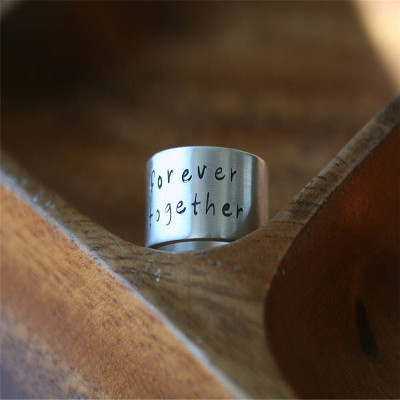Personalised Between Us Mens Silver Ring - Handcrafted & Custom-Made