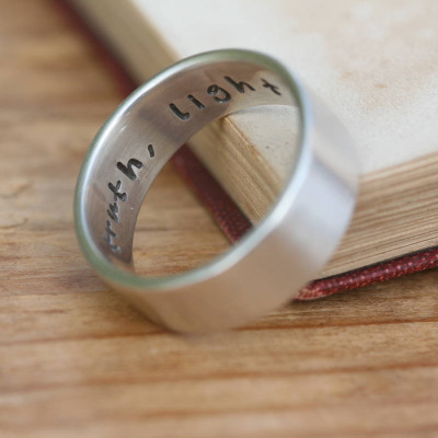 Pure And Simple Personalised Mens Ring - Handcrafted & Custom-Made