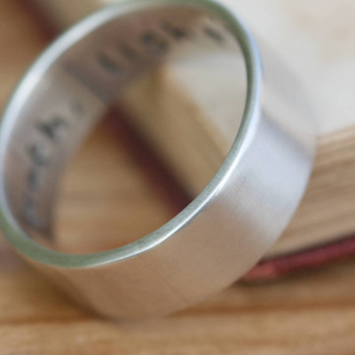 Pure And Simple Personalised Mens Ring - Handcrafted & Custom-Made
