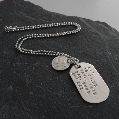 Personalised Solid Silver Identity Dog Tags - Handcrafted & Custom-Made
