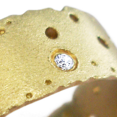 Diamond And 18ct Yellow Gold Ring - Handcrafted & Custom-Made