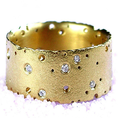18ct Yellow Gold And Diamond Ring - Handcrafted & Custom-Made