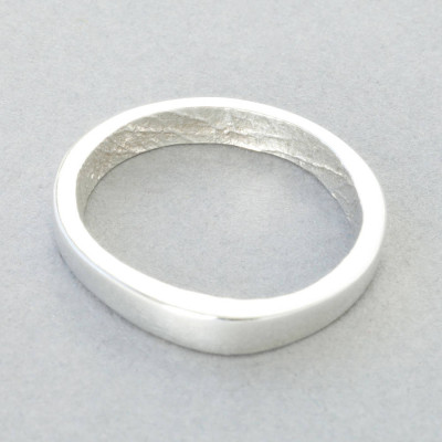 Sterling Silver Bespoke Fingerprint Ring - Handcrafted & Custom-Made
