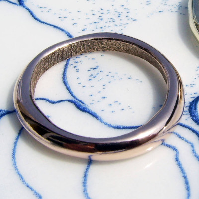 18ct Rose Gold Bespoke Fingerprint Wedding Ring - Handcrafted & Custom-Made