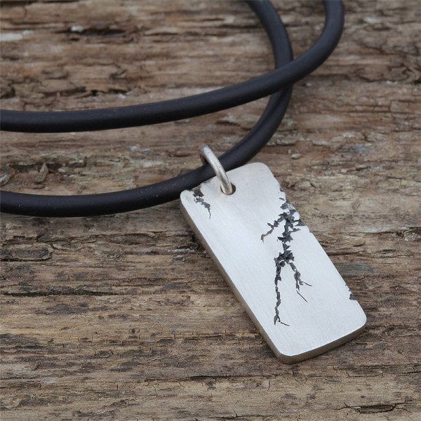 Mens Strike Silver Pendant - Handcrafted & Custom-Made