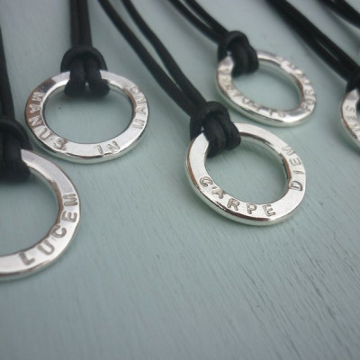 Unisex Silver Halo Necklace - Handcrafted & Custom-Made