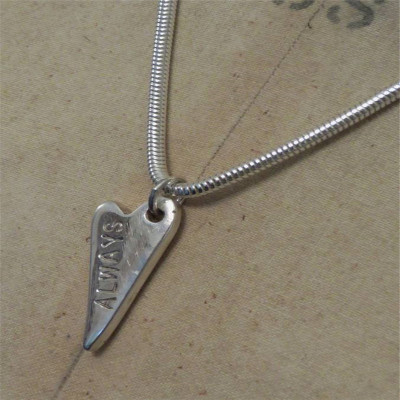 Always Silver Arrowhead Heart Pendant - Handcrafted & Custom-Made