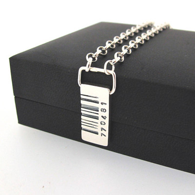 Barcode Tag Pendant - Handcrafted & Custom-Made