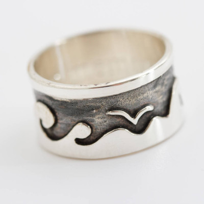Beside The Sea Personalised Ring - Handcrafted & Custom-Made